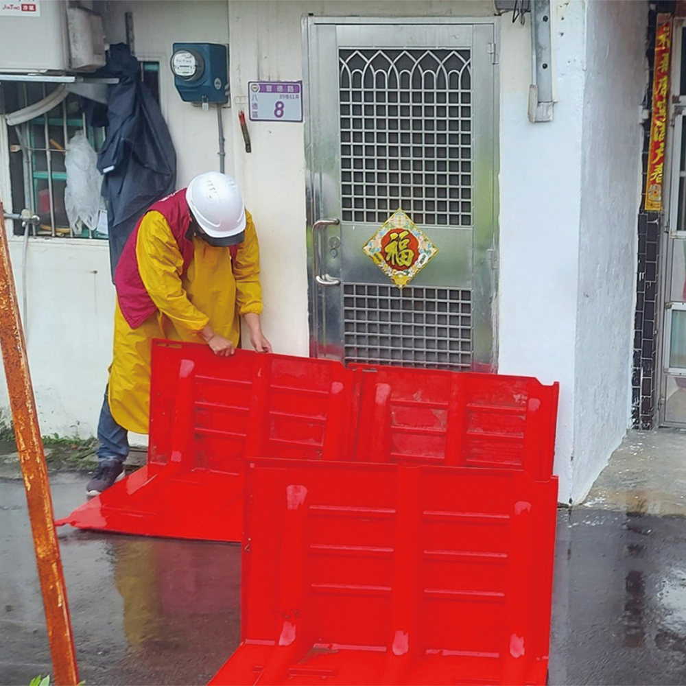 僑興新村 導流擋水板二次預佈
